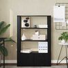 vidaXL Sideboard Schwarz Eichen-Optik 30 x 80 x 119.5 cm Holzwerkstoff