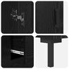 vidaXL Highboard 2 pcs Schwarz Eichen-Optik Holzwerkstoff