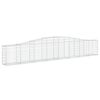 vidaXL Gabionen mit Hochbogen 6 Stk. 400x30x60/80 cm Verzinktes Eisen
