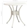 vidaXL 5-tlg. Bistro-Set Aluminiumguss Wei&szlig;