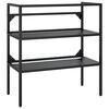 vidaXL Badezimmer Waschtischgestell Schwarz 79x38x83 cm Eisen