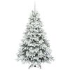 vidaXL K&uuml;nstlicher Weihnachtsbaum mit 300 LEDs Wei&szlig; 180 cm PE und PVC