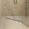 vidaXL Duschabfluss mit Glash&uuml;lle und 360&deg; Siphon Silber 70 cm