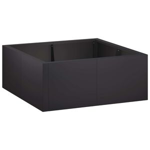 vidaXL St&uuml;tzmauer 4 stk. 100 x 100 x 30 cm Stahl Schwarz