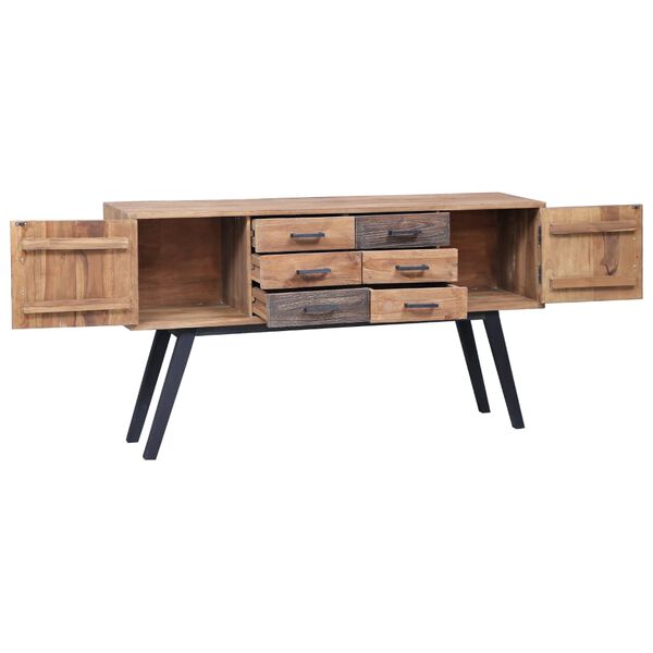 vidaXL Beistellschrank 110x30x75 cm Massivholz Teak