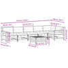 vidaXL 7-tlg. Garten-Lounge-Set mit Kissen Massivholz Kiefer