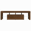 vidaXL TV-Schrank mit LED-Leuchten Braun Eichen-Optik 140x36,5x40 cm