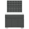 vidaXL Boxspringbett mit Matratze Dunkelgrau 90x190 cm Stoff