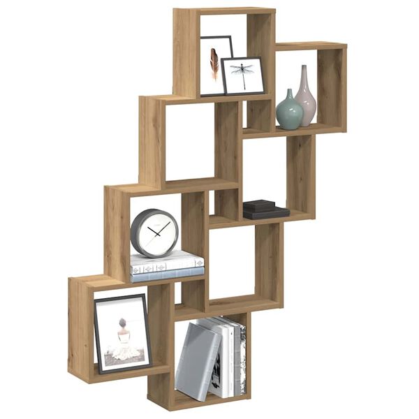 vidaXL W&uuml;rfelregal Artisan-Eiche 90x15x119,5 cm Holzwerkstoff