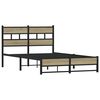 vidaXL Metallbett ohne Matratze Sonoma-Eiche 120x190 cm
