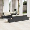 vidaXL Gartensofa-set mit Kissen mit Speicher 9 pcs Schwarz und Creme