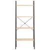 vidaXL Standregal 4 B&ouml;den Hellbraun und Schwarz 56x35x140 cm