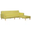 vidaXL Schlafsofa 2-Sitzer mit Fu&szlig;hocker Gr&uuml;n Stoff