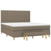 vidaXL Boxspringbett mit Matratze Taupe 160x200 cm Stoff
