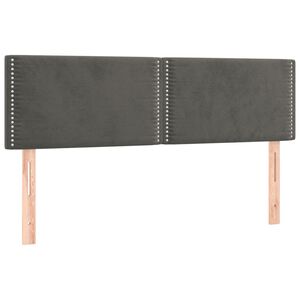 vidaXL Kopfteile Dunkelgrau 144x5x78/88 cm Samt