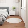 vidaXL Kunstfell Hasen Teppich Olite Creme &Oslash; 80 cm Polyester