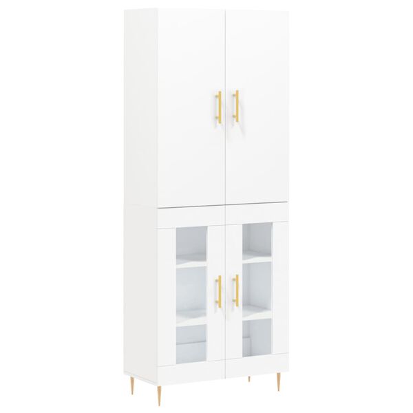 vidaXL Highboard Wei&szlig; 69,5x34x180 cm Holzwerkstoff