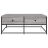 vidaXL Couchtisch Grau Sonoma 100x99x40 cm Holzwerkstoff