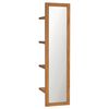 vidaXL Wandspiegel mit Regalen 30&times;30&times;120 cm Teak Massivholz