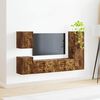 vidaXL TV-Schrankset 4 pcs Ger&auml;ucherte Eiche Holzwerkstoff