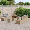 vidaXL Gartensofa-set 8 pcs Beige Poly-Rattan