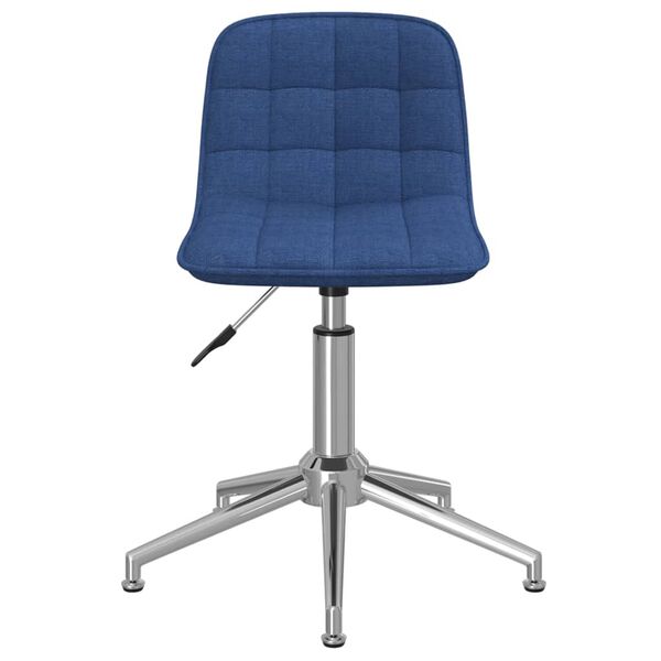 vidaXL Esszimmerst&uuml;hle 6 Stk. Drehbar Blau Stoff