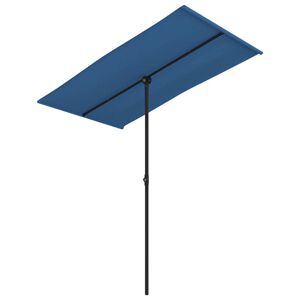 vidaXL Sonnenschirm mit Aluminium-Mast 180x110 cm Azurblau