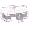 vidaXL Sofa Set 8 pcs Beige Poly-Rattan