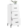 vidaXL Sideboard Hochglanz-Wei&szlig; 34,5x34x90 cm Holzwerkstoff