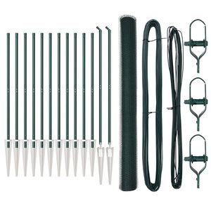 vidaXL Sechseckzaun mit Pfosten 25 x 1,6 m PVC-beschichteter Stahl