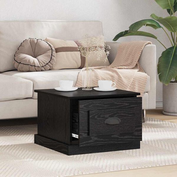 vidaXL Couchtisch Schwarz Eichen-Optik 50 x 50 x 35 cm Holzwerkstoff