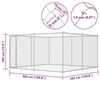 vidaXL Outdoor-Hundezwinger 383x383x185 cm