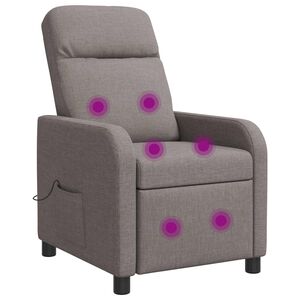 vidaXL Massage Relaxsessel Taupe Stoff