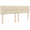 vidaXL Boxspringbett mit Matratze Creme 180x200 cm Stoff