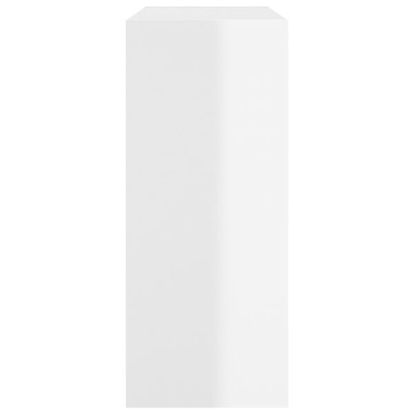 vidaXL Bücherregal/Raumteiler Hochglanz-Weiß 80x30x72 cm