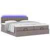 vidaXL Ottoman-Bett mit Matratzen & LEDs Taupe 180x200 cm Stoff