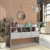 vidaXL Sideboard Betongrau 105x30x70 cm Holzwerkstoff
