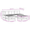 vidaXL 5-tlg. Garten-Lounge-Set Wei&szlig; Massivholz Kiefer
