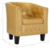 vidaXL Clubsessel Gl&auml;nzendes Golden Kunstleder