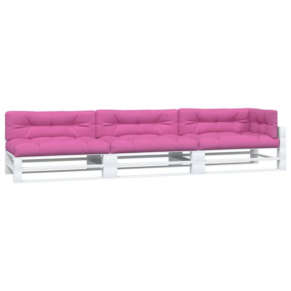 vidaXL Palettenkissen 7-tlg. Rosa Stoff