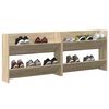 vidaXL Wand-Schuhschr&auml;nke 2 Stk. Sonoma-Eiche 80x18x60cm Holzwerkstoff