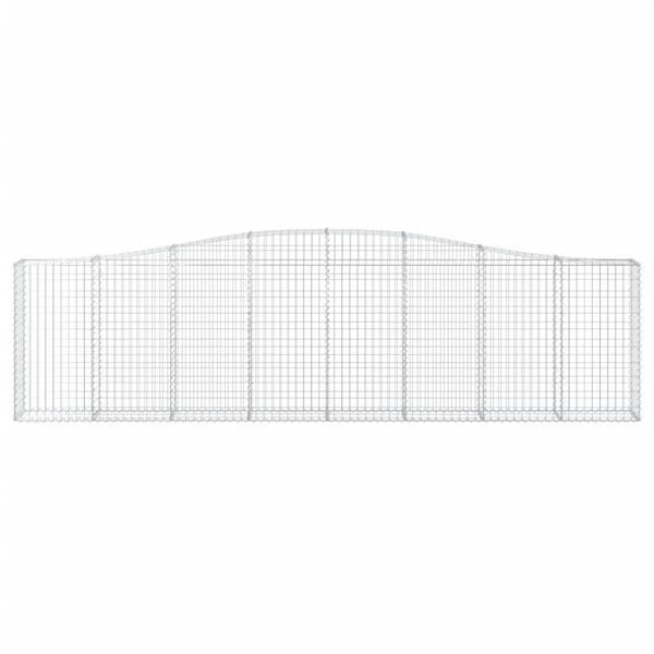 vidaXL Gabionen mit Hochbogen 25Stk. 400x30x100/120cm Verzinktes Eisen