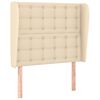 vidaXL Kopfteil mit Ohren Creme 103x23x118/128 cm Stoff