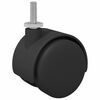 vidaXL Bockrolle 12 pcs Schwarz und Silber 40,1 x 40,1 x 37,8 mm