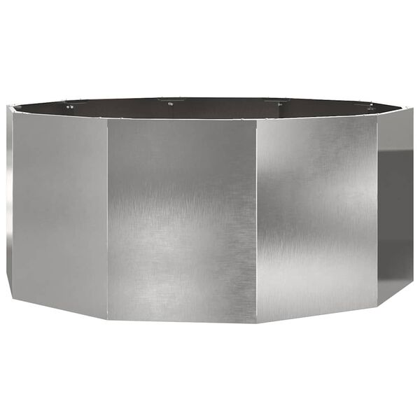 vidaXL Pflanzk&uuml;bel Silber 120 x 120 x 50 cm Edelstahl