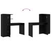 vidaXL Schreibtisch 2 pcs Schwarz Eichen-Optik