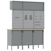 vidaXL Arbeitsschrankset mit Schubladen mit Speicher 8 pcs Rot