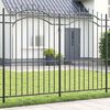 vidaXL Gartenzaun Woerden Grau 240 x 215 cm Pulverbeschichteter Stahl