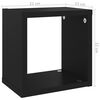 vidaXL W&uuml;rfelregale 4 Stk. Schwarz 22x15x22 cm