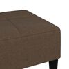 vidaXL Schlafsofa 2-Sitzer mit Hocker Braun Mikrofasergewebe